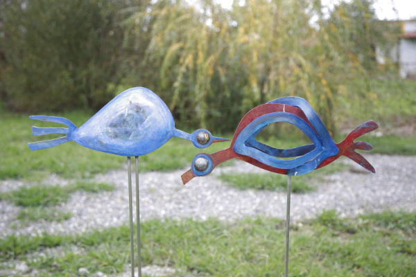 Hens made of iron for the garden. �150.00 each